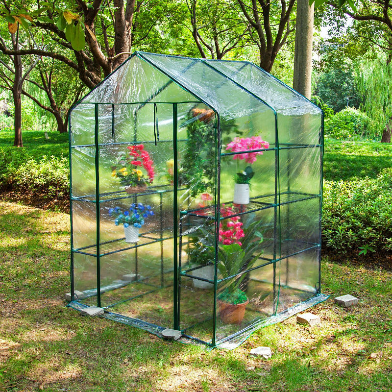 Agriculture Farm House - VOKANDA 143x143x195 Mini Vinyl House Greenhouse